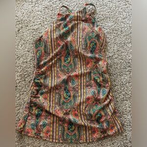 NWT 2Chillies Multicolor Paisley Tankini Adjustable High Neck Moonstone Size M